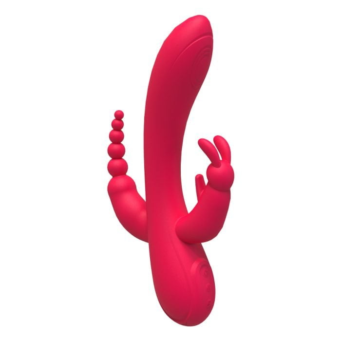 Vibrador Triplo 3 em 1 com 10 Modos de Vibração Recarregavel Cod. BC 1067