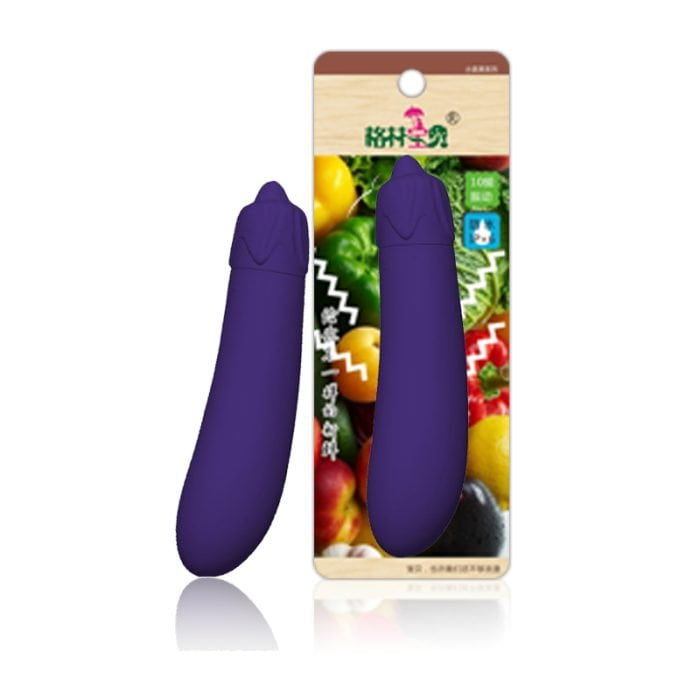 Vibrador Beringela Vibração Única a Pilha Cod. XN 1019