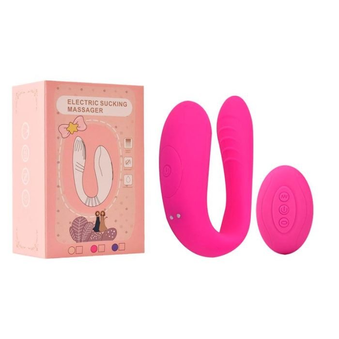 L&B--Vibrador de Casal Com 10 Modos de Vibração e Sucção Recarregável Cod. DL 1010