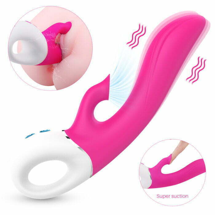 L&B -- Vibrador de Ponto G com Estimulador Sugador de Clitóris com 9 Modos de Sucção e Vibração Recarregável Cod. XT 1003