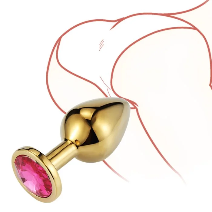 Plug Anal em Metal Dourado (G) Cod. BJ 10107 - Imagem 3