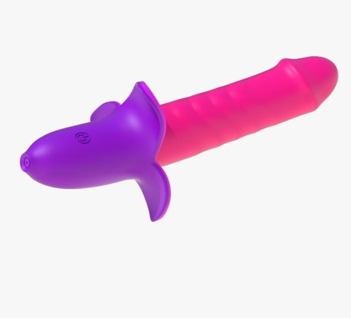 Vibrador Metralhadora Formato Banana com 8 Modos de Vibração Recarregável Cod. XX1002