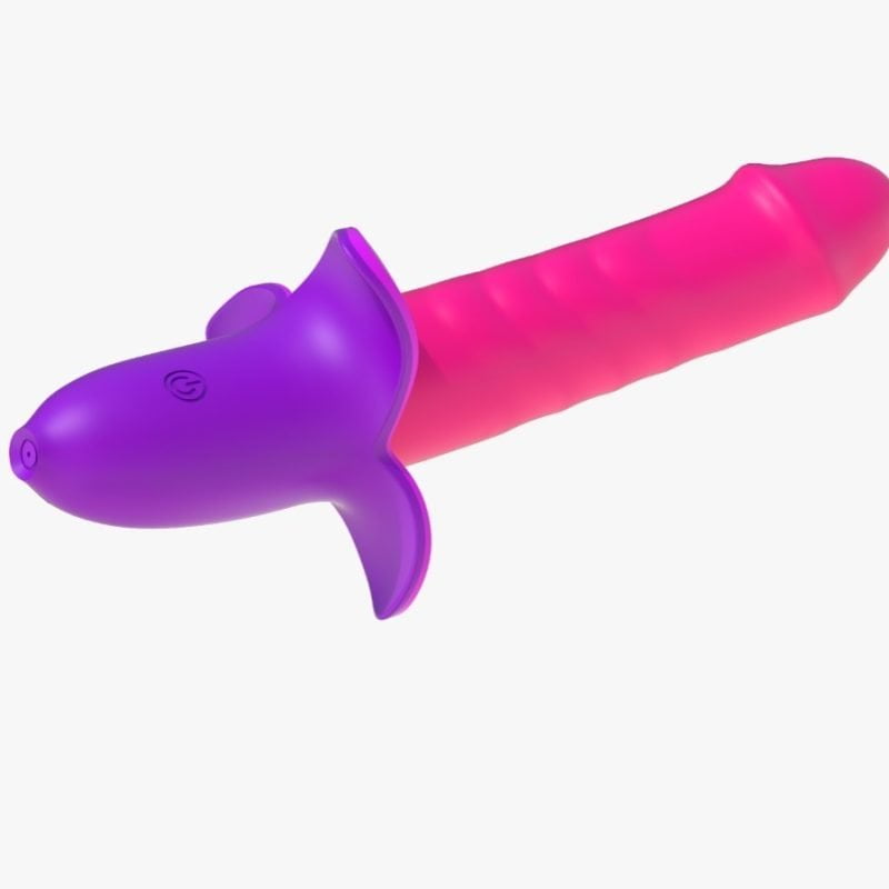 Vibrador Metralhadora Formato Banana com 8 Modos de Vibração Recarregável Cod. XX1002