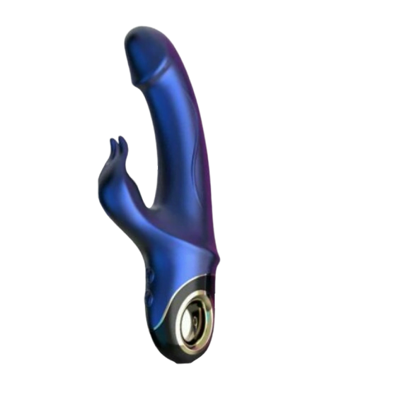 Vibrador Rabbit Aveludado com Estimulador de Clitóris com 9 Modos de Vibração Cod. BY10034