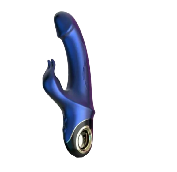 Vibrador Rabbit Aveludado com Estimulador de Clitóris com 9 Modos de Vibração Cod. BY10034