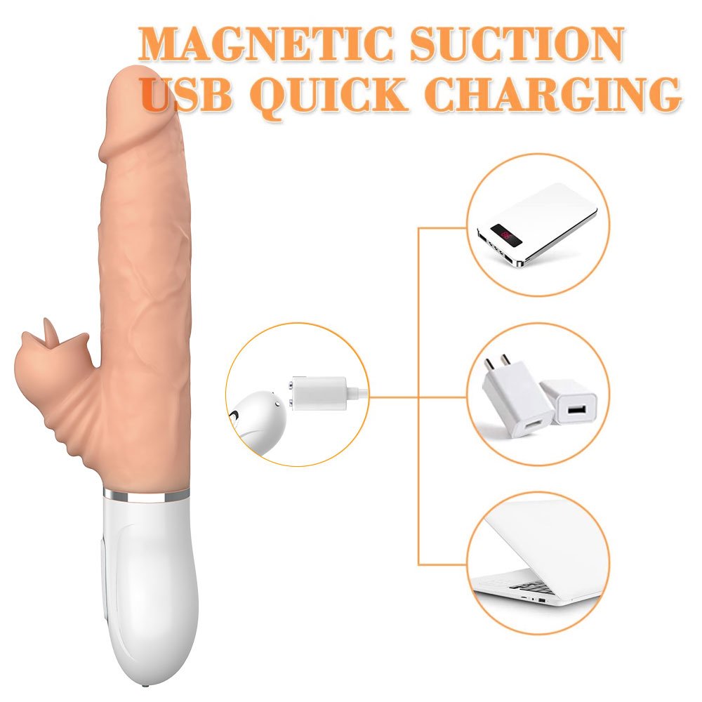 Prótese Vai e Vem com Aquecimento e 14 Modos de Vibração Recarregável Cod. NN1010 - Imagem 2