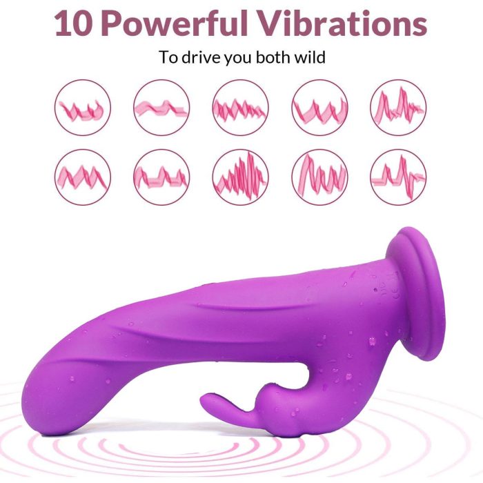 Vibrador Rabbit com 10 Modos de Vibração Recarregável com Controle Cod. NN 1002 - Image 4