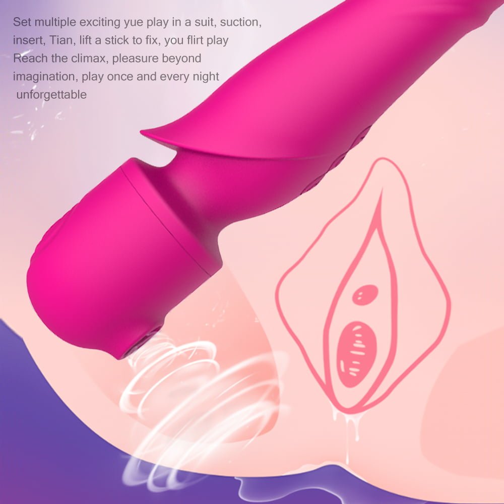 Varinha Mágica com 10 Modos de Sucção e Vibração Recarregável Cod. XJ 1013 - Imagem 3