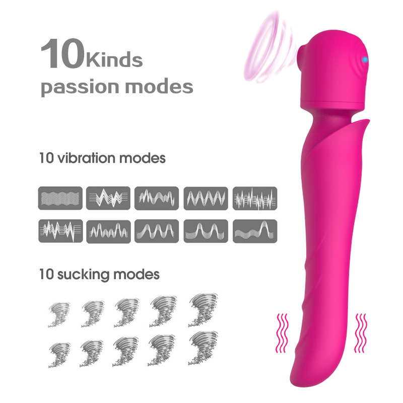 Varinha Mágica com 10 Modos de Sucção e Vibração Recarregável Cod. XJ 1013 - Imagem 5