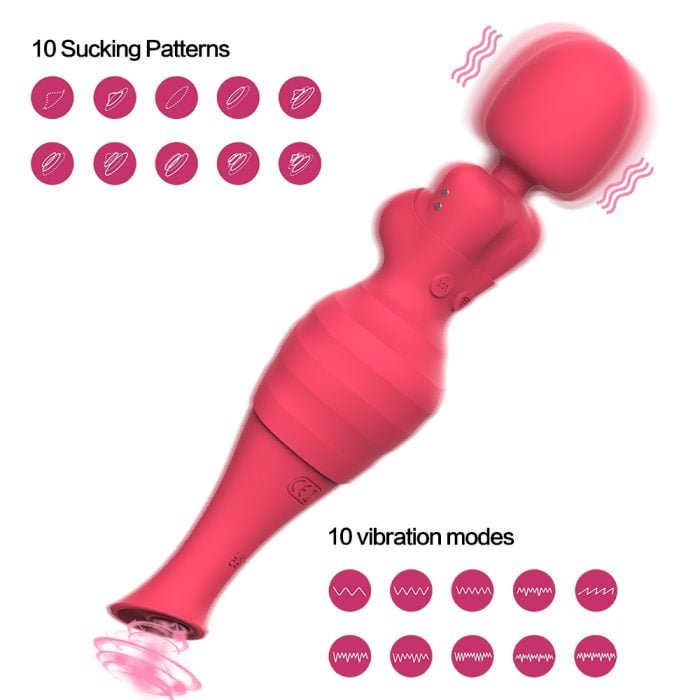 Vibrador Formato Boneca com 10 Modos de Vibração e Pulsação Recarregável Cod. XJ 1016 - Image 3