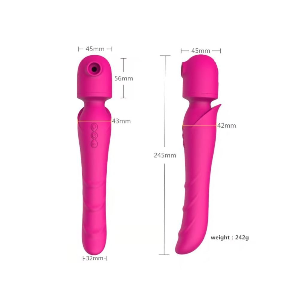 Varinha Mágica com 10 Modos de Sucção e Vibração Recarregável Cod. XJ 1013