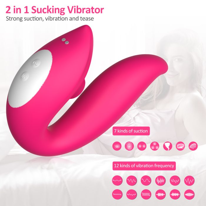 Vibrador de Casal com 12 Modos de Vibração e Pulsação Recarregável Cod. BA1029 - Image 4