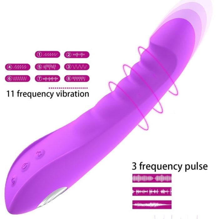 Vibrador de Ponto G Vai e Vem com 14 Modos de Vibração Recarregável Cod. NN 1012