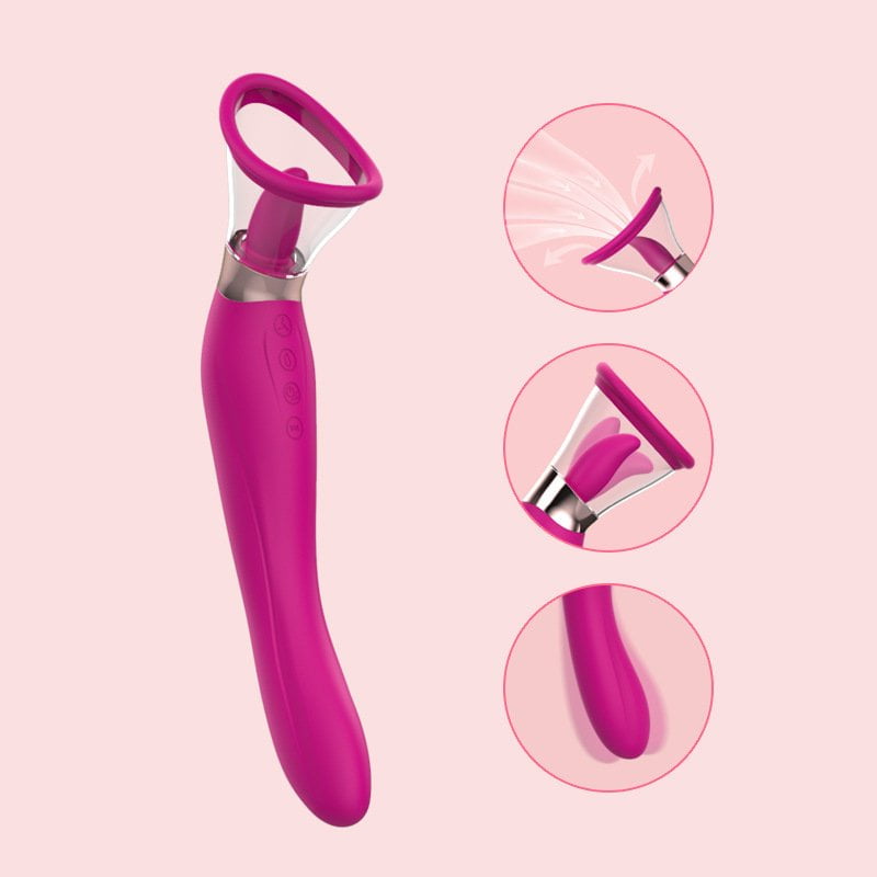 Vibrador com Língua e 4 Modos de Sucção e Vibração Recarregável Cod. XE 1007 - Imagem 2