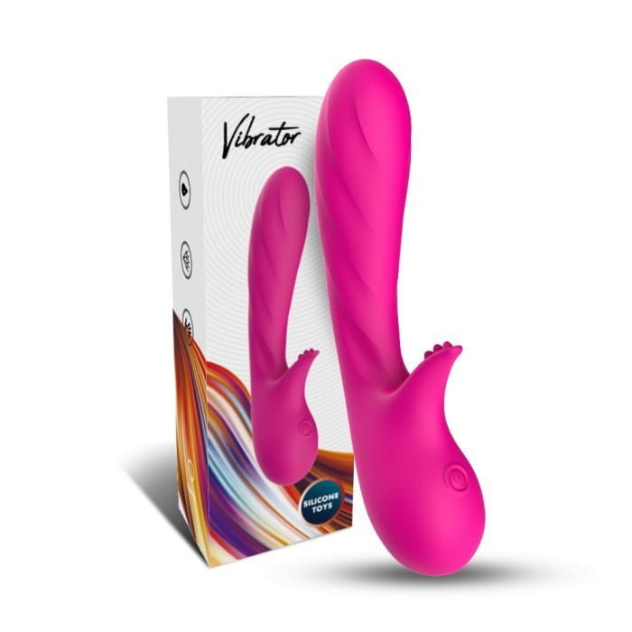 Vibrador com Estimulador de Clitóris com 9 Modos de Vibração Recarregável Cod. BY10039