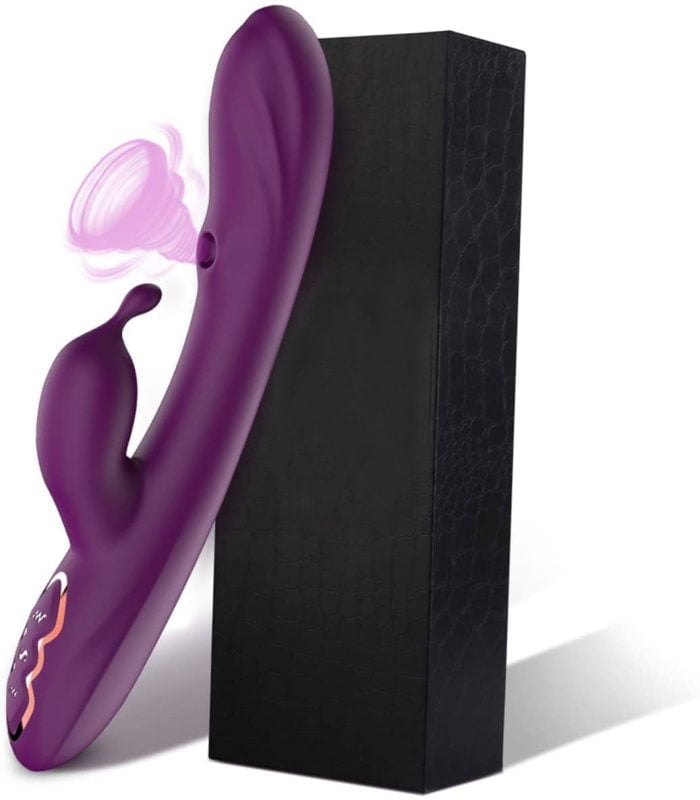 Vibrador com Sucção 9 Modos de Vibração e 7 de Pulsação Recarregável Cod. XH 1022