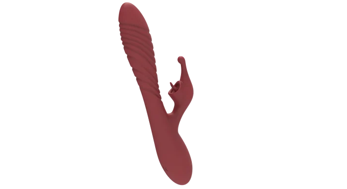 L&B--Vibrador com Estimulador de Clitóris e 10 Modos de Vibração e Aquecimento Recarregável Cod. XS 1020