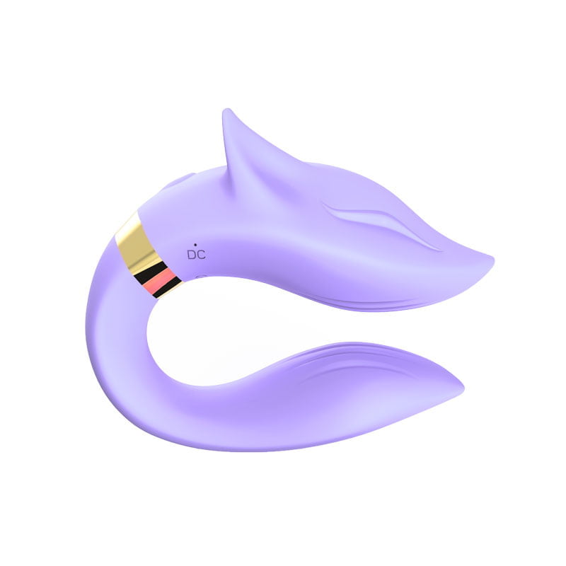 L&B--Vibrador Formato Lobo com 9 Modos de Vibração Recarregável Controle Remoto Cod. BY10037