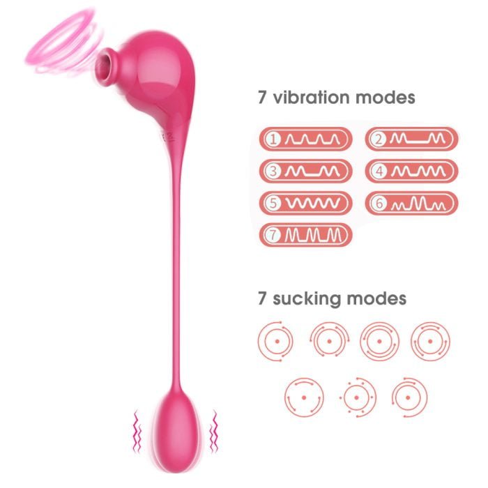 Vibrador com Ponta Dupla com 10 Modos de Vibração e Pulsação Recarregável Cod. XJ 1026