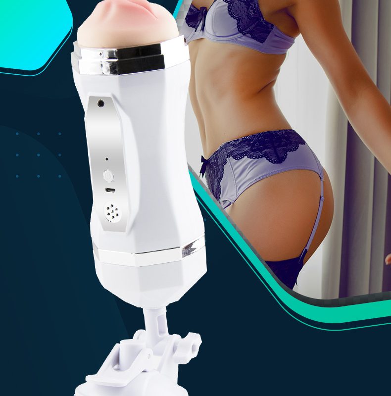 Masturbador Masculino Formato BOCA com Voz e 12 Modos de Vibração Recarregável Cod. BC1078