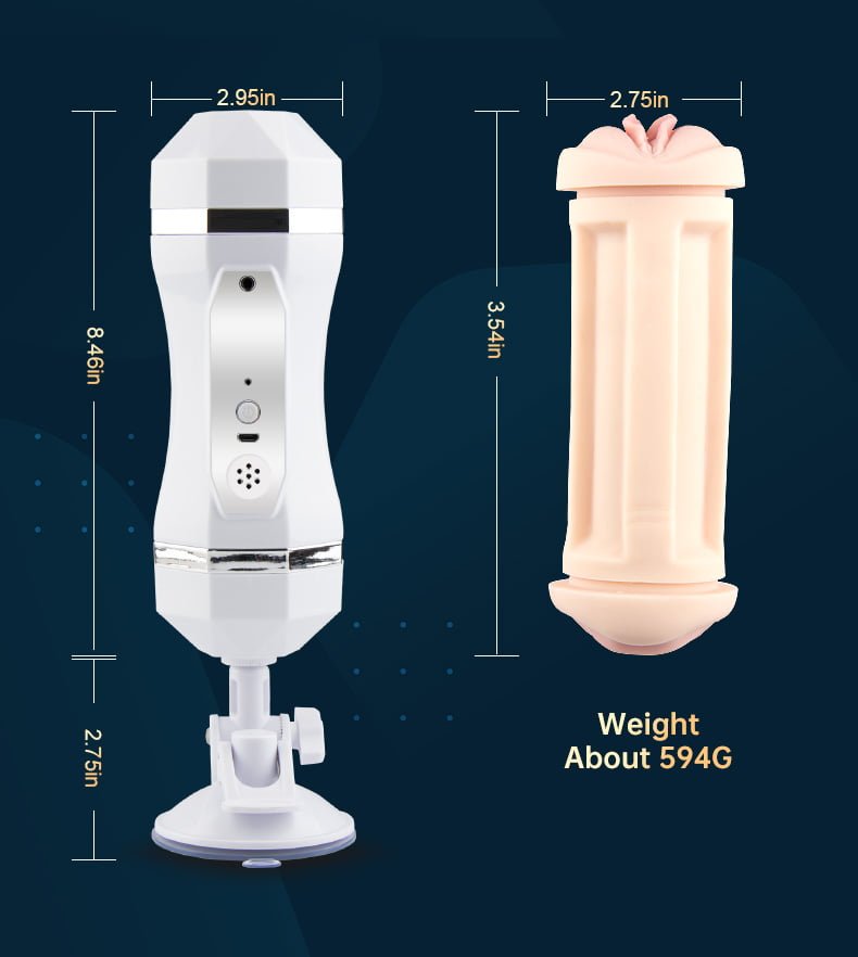 Masturbador Masculino Formato BOCA com Voz e 12 Modos de Vibração Recarregável Cod. BC1078 - Imagem 5