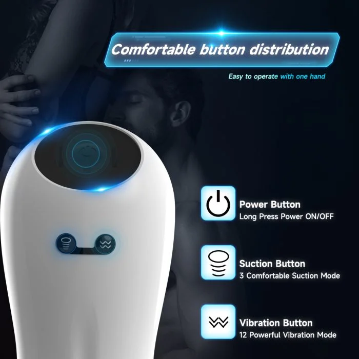 Masturbador Masculino com 12 Modos de Sucção com Voz Recarregável Cod. BC1089 - Imagem 5