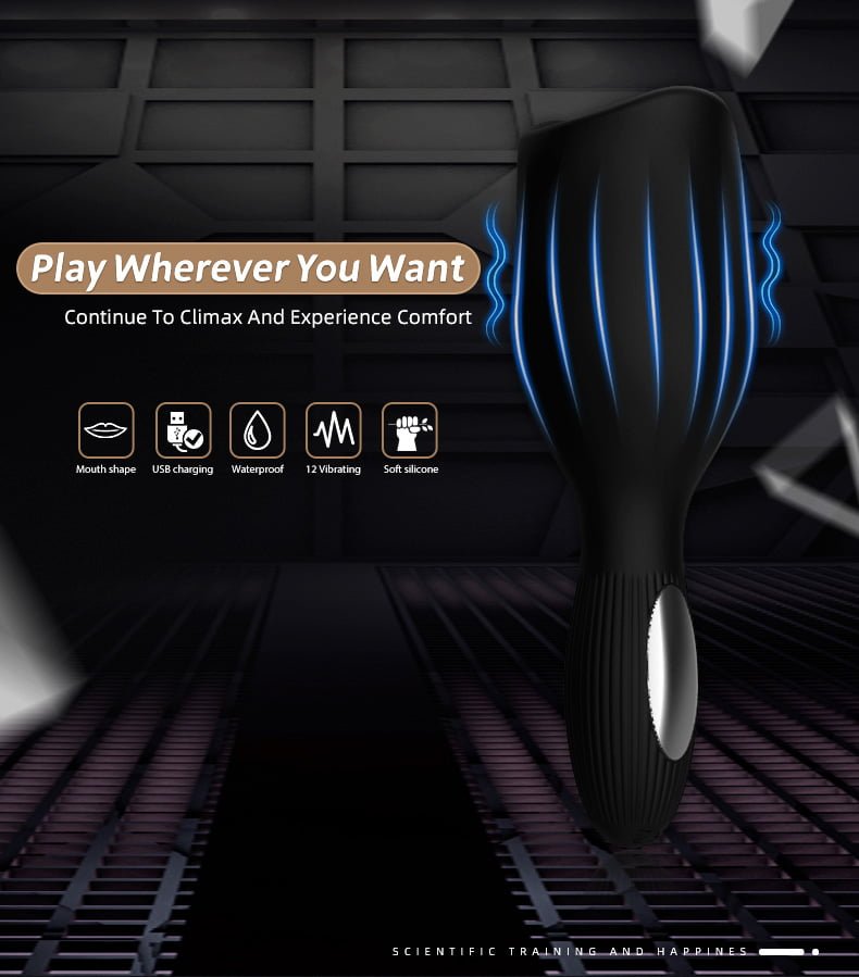 Masturbador Masculino com 12 Modos de Vibração Recarregável Cod. BC1088 - Imagem 5