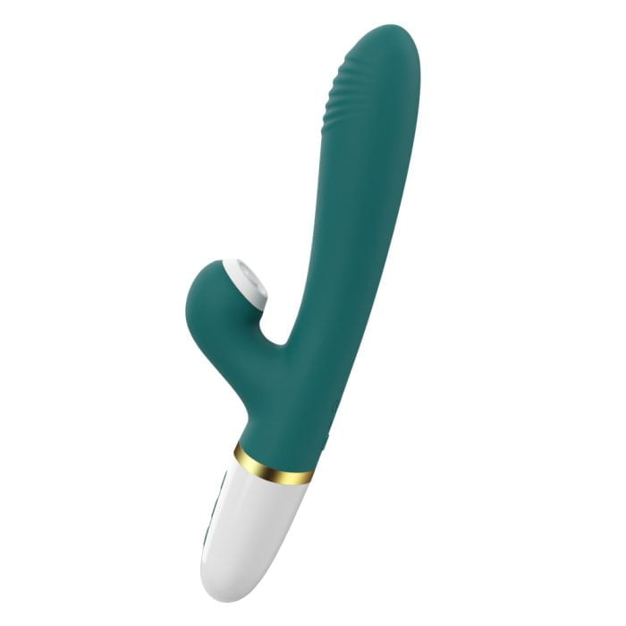 Vibrador com Estimulador de Clitóris com 10 Modos de Vibração e Aquecimento Recarregável Cod. BX 1045