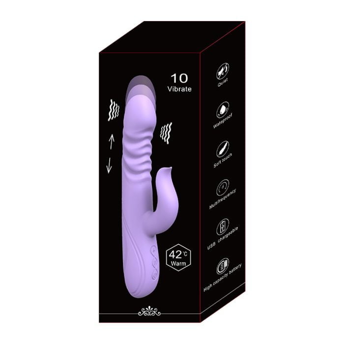 Vibrador com Estimulador de Clitóris com 10 Modos de Vai e Vem com Aquecimento Recarregável Cod. BH 1052