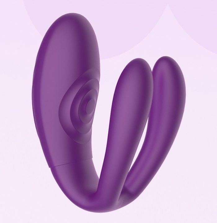 Vibrador de Casal Trigeminal Elves com 11 Modos de Vibração e Pulsação Recarregável Cod. BX 1041