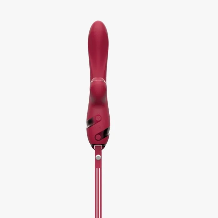 Vibrador com Floger e Estimulador de Clitóris com 10 Modos de Pulsação Recarregável Cod. XQ 1006 - Imagem 2