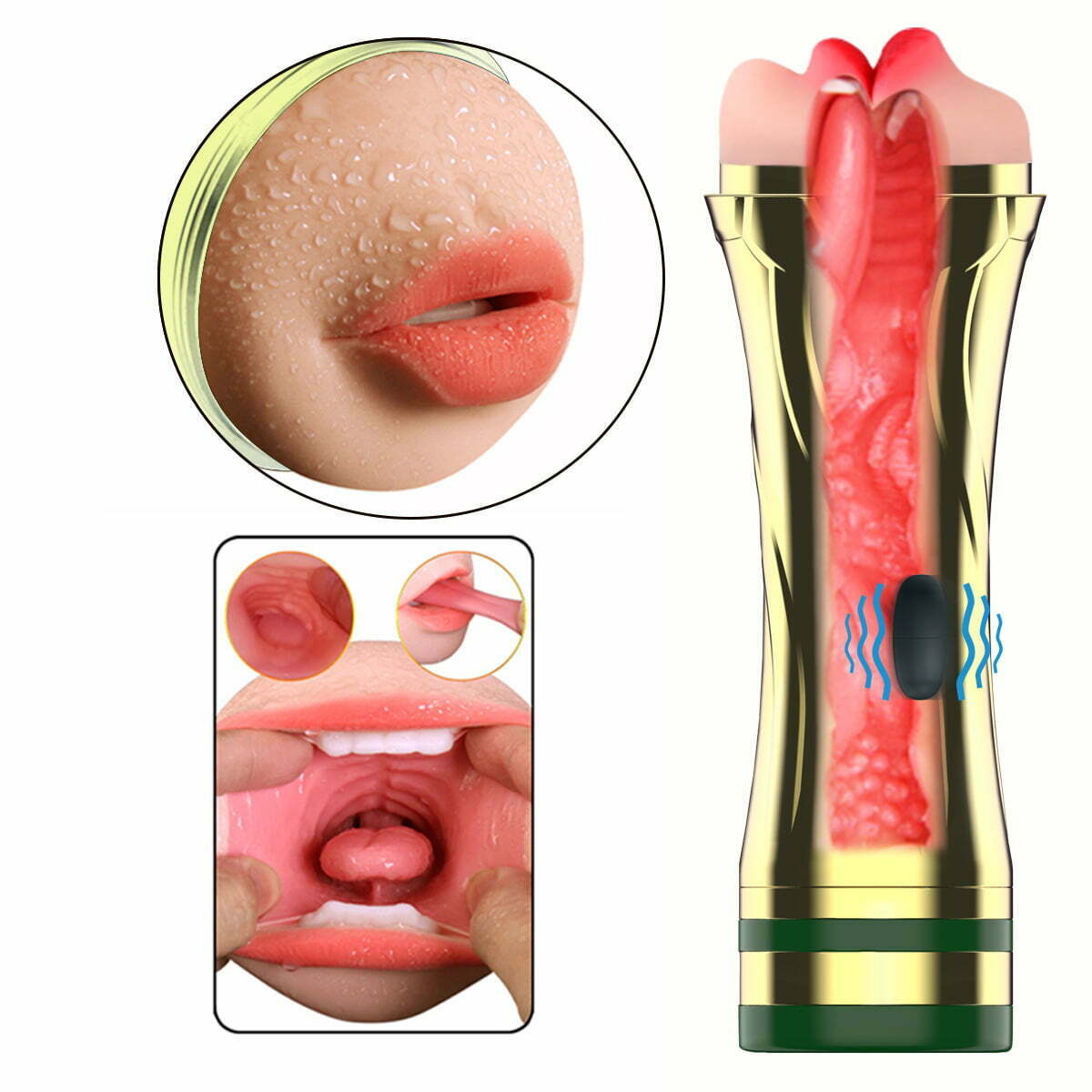 Masturbador Lanterna Masculino Formato de Boca a Pilha – Taça da Copa Cod. XV 1027 - Imagem 2