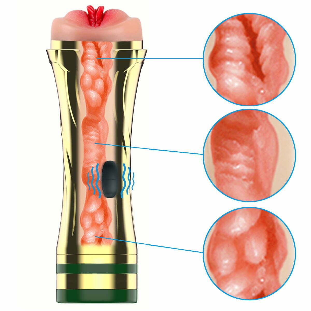 Masturbador Lanterna Masculino Formato de Vagina a Pilha - Taça da Copa Cod. XV 1025 - Imagem 4