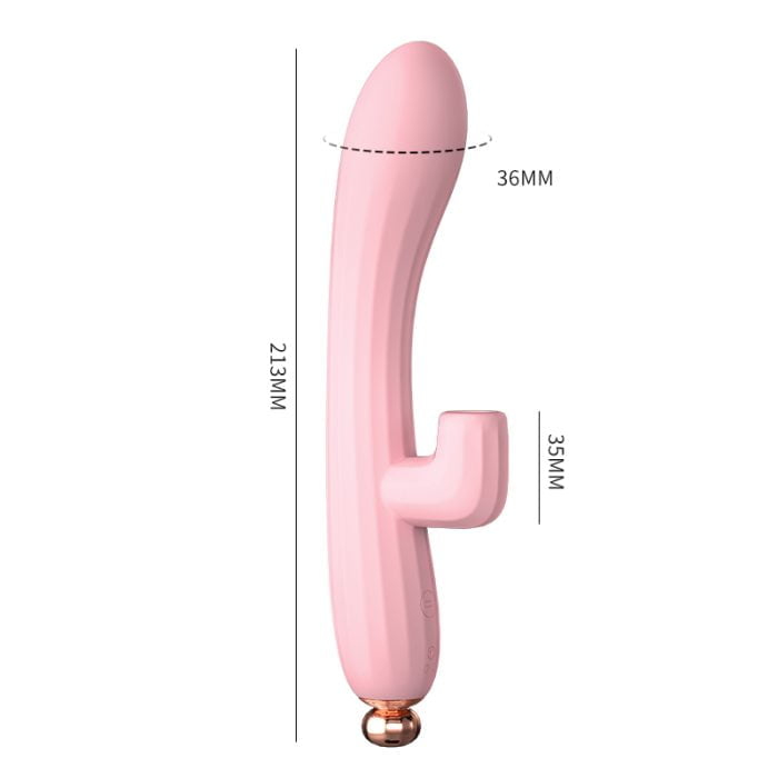 Vibrador com Estimulador de Clitóris e 10 Modos de Vibração e Sucção Recarregável Cod. XD 1039