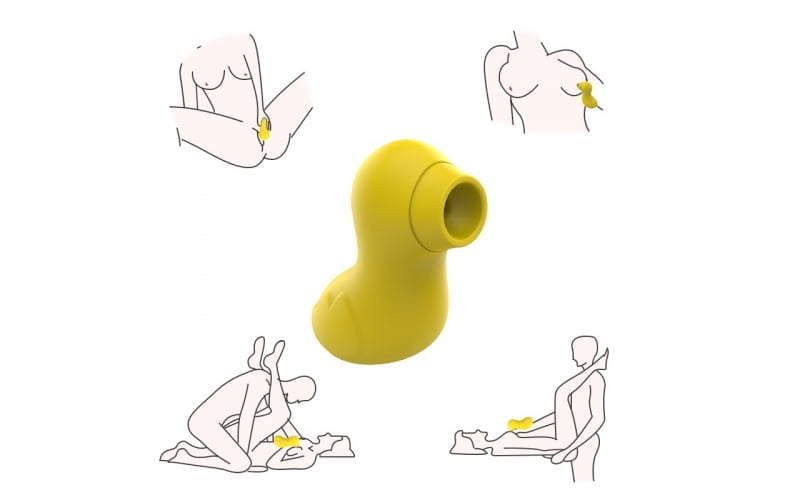 Pulsador de Clitóris Formato Patinho com 10 Modos de Pulsação Recarregável Cod. XN 1026 - Imagem 2