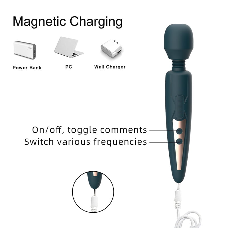 Massageador Varinha Magica com 10 Modos de Vibração Recarregável Cod. BX 1033 - Imagem 2