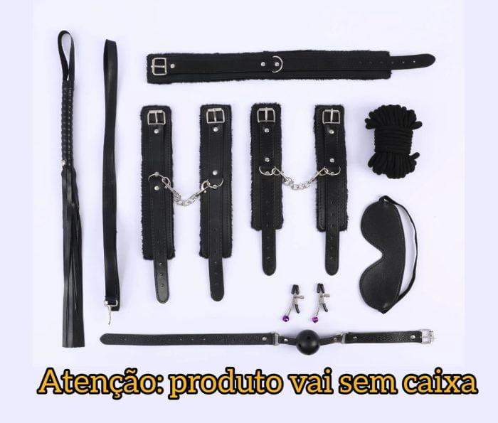 Kit Bondage com Grampo de Mamilo 8 peças Cod. BL 10089