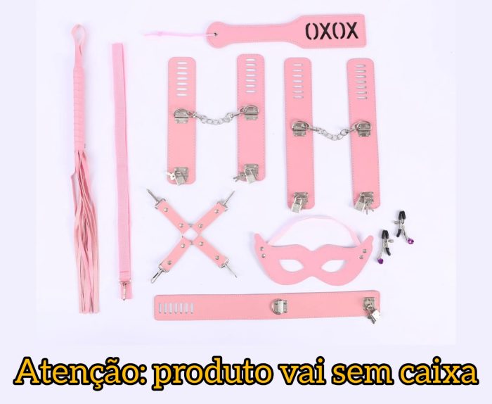 Kit Bondage com Grampo de Mamilo 8 peças Cod. BL 10088