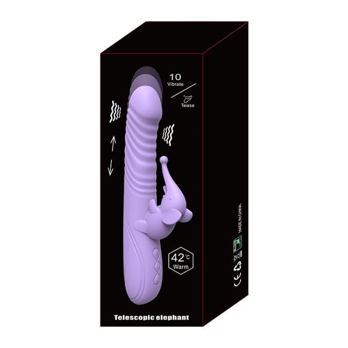 Vibrador com Estimulador de Clitóris com 10 Modos de Vibração Vai e Vem Recarregável Cod. BH 1045