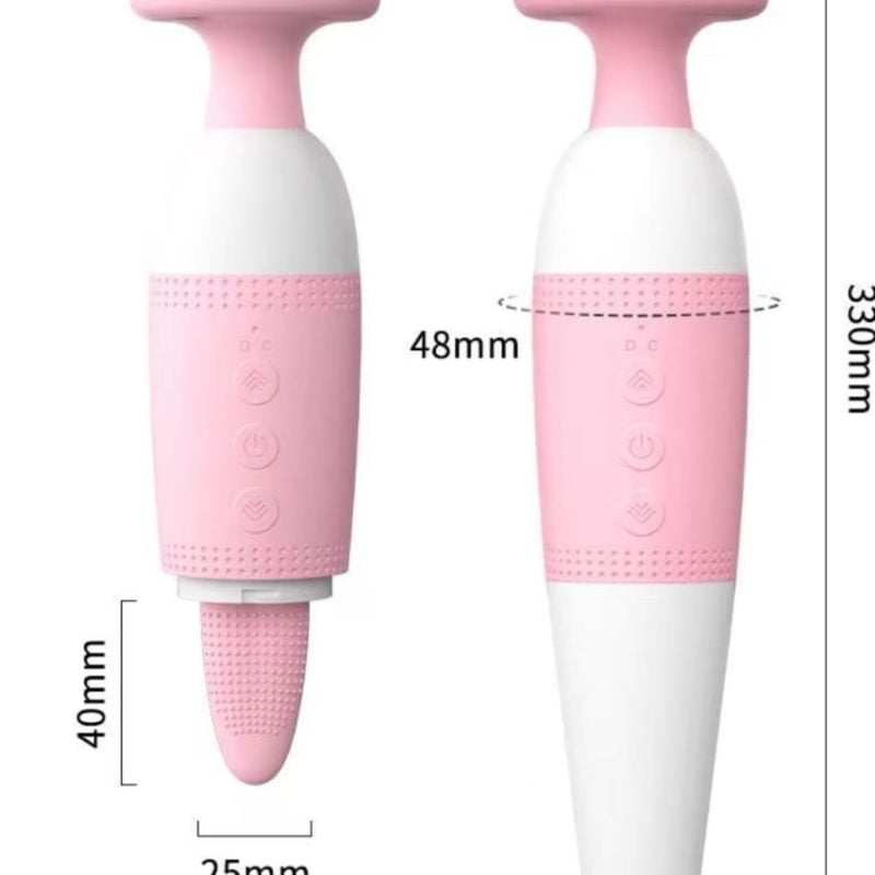 Massageador Varinha Magica com Língua e 10 Modos de Vibração Recarregável Cod. XD 1032