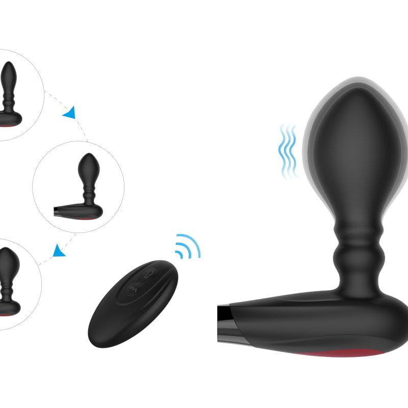 Massageador de Próstata Inflável com 10 Modos de Vibração Recarregável com Controle Cod. XQ 1004