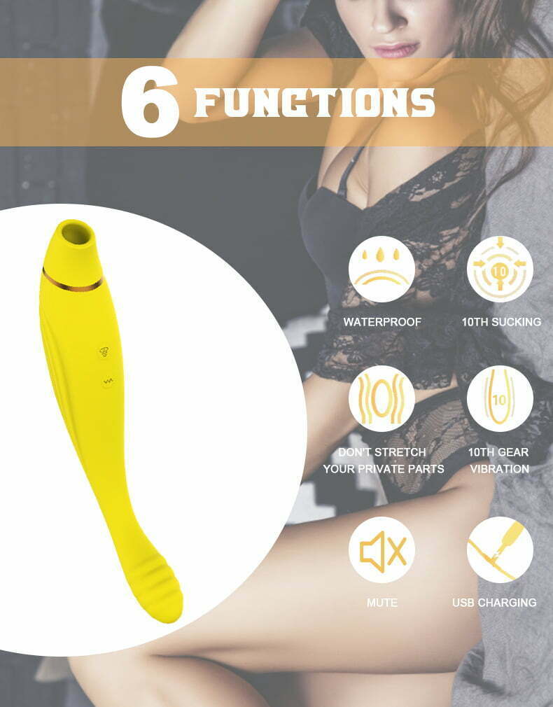 Vibrador com Estimulador 7 Modos de Vibração e Sucção Recarregável Cod. BX 1043 - Imagem 2