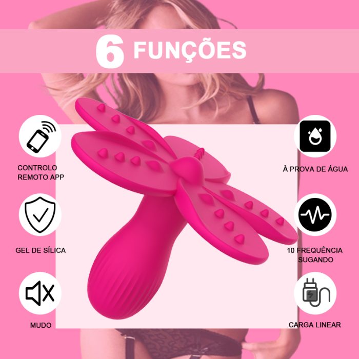 Vibrador de Calcinha com 11 Modos e Vibração Recarregável Cod. BX 1039