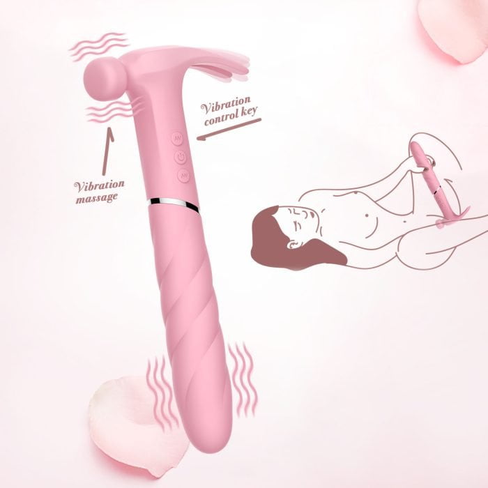 Vibrador Formato Martelo com 24 Modos de Vibração Recarregável Cod. BD 1002