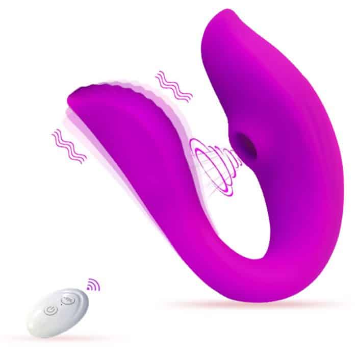 L&B--Vibrador de Casal 10 Modos de Vibração e Pulsação Recarregável Cod. KKH 1006