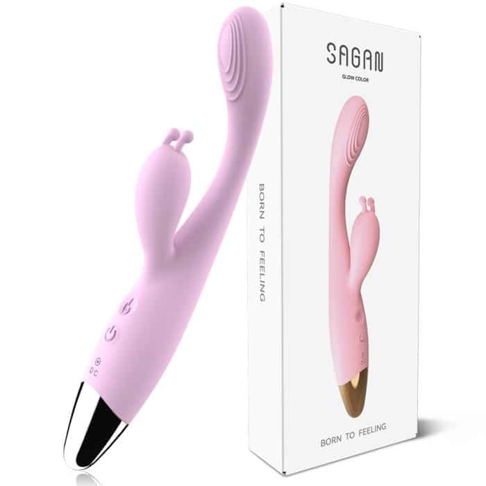 L&B--Vibrador com Estimulador de Clitóris e Ponto G Recarregável Cod. KKH 1002