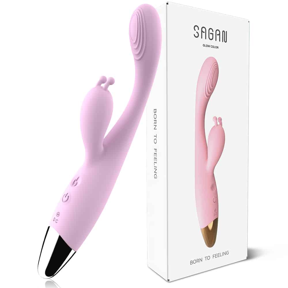 L&B--Vibrador com Estimulador de Clitóris e Ponto G Recarregável Cod. KKH 1002