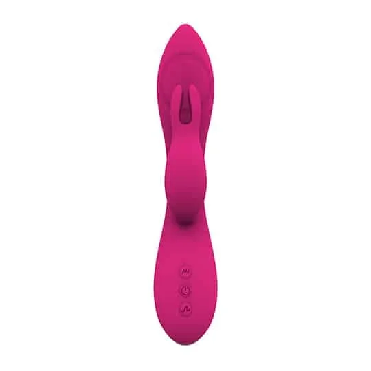 L&B--Vibrador com Estimulador de Clitóris 7 Modos de Vibração e Pulsação Recarregável Cod. KKM 1006 - Imagem 3