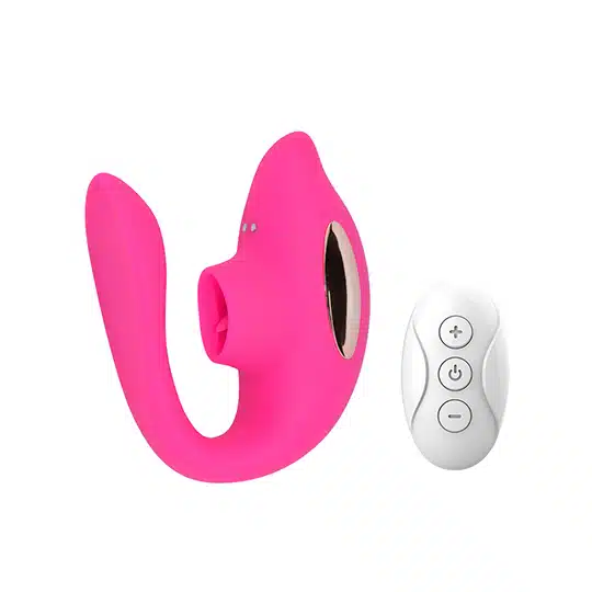 L&B--Vibrador de Casal com 10 Modos de Vibração e Pulsação  Recarregável Cod. KKM 1004