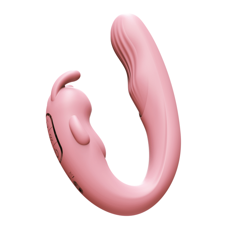 L&B--Vibrador de Casal com Estimulador de Clitóris e 7 Modos de Vibração Recarregável Cod. XK 1034